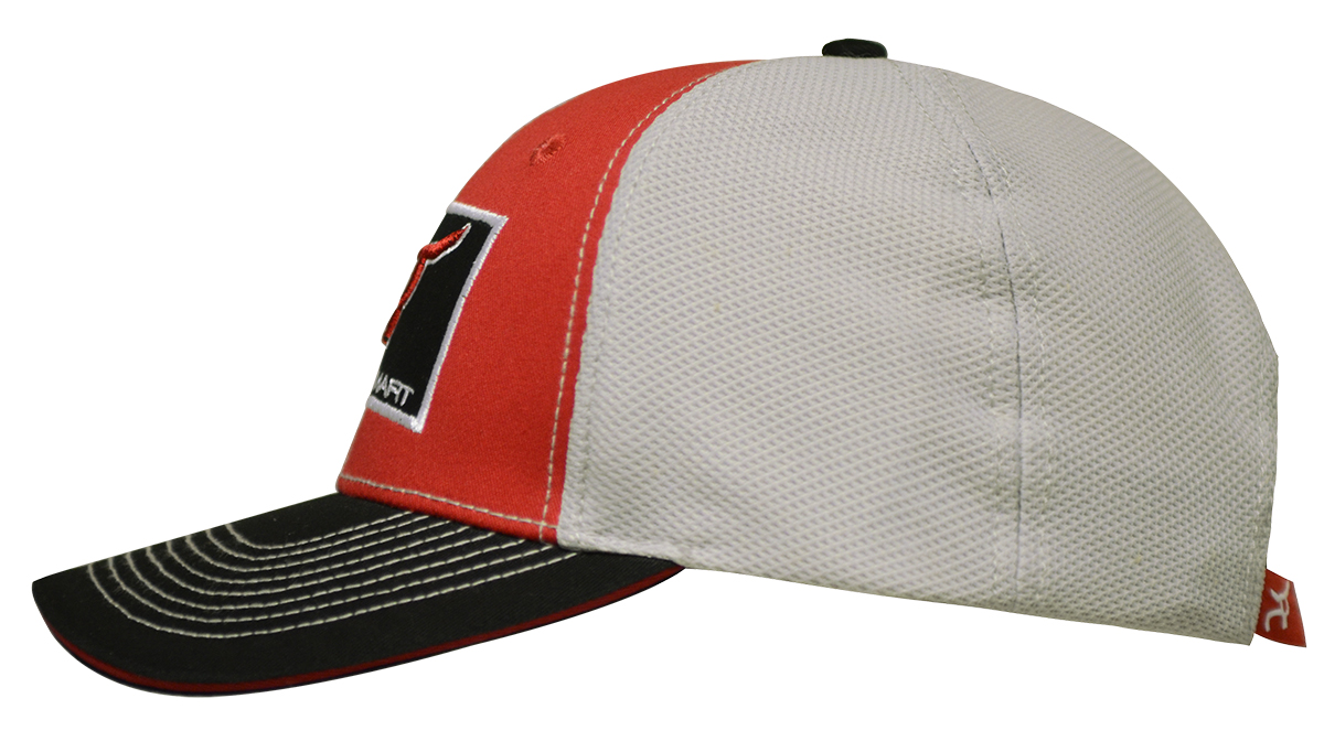 RS Red & Gray, Black Patch Snapback