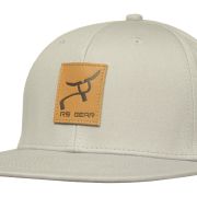 RS Gear Leather Patch Gray Flatbill Snapback