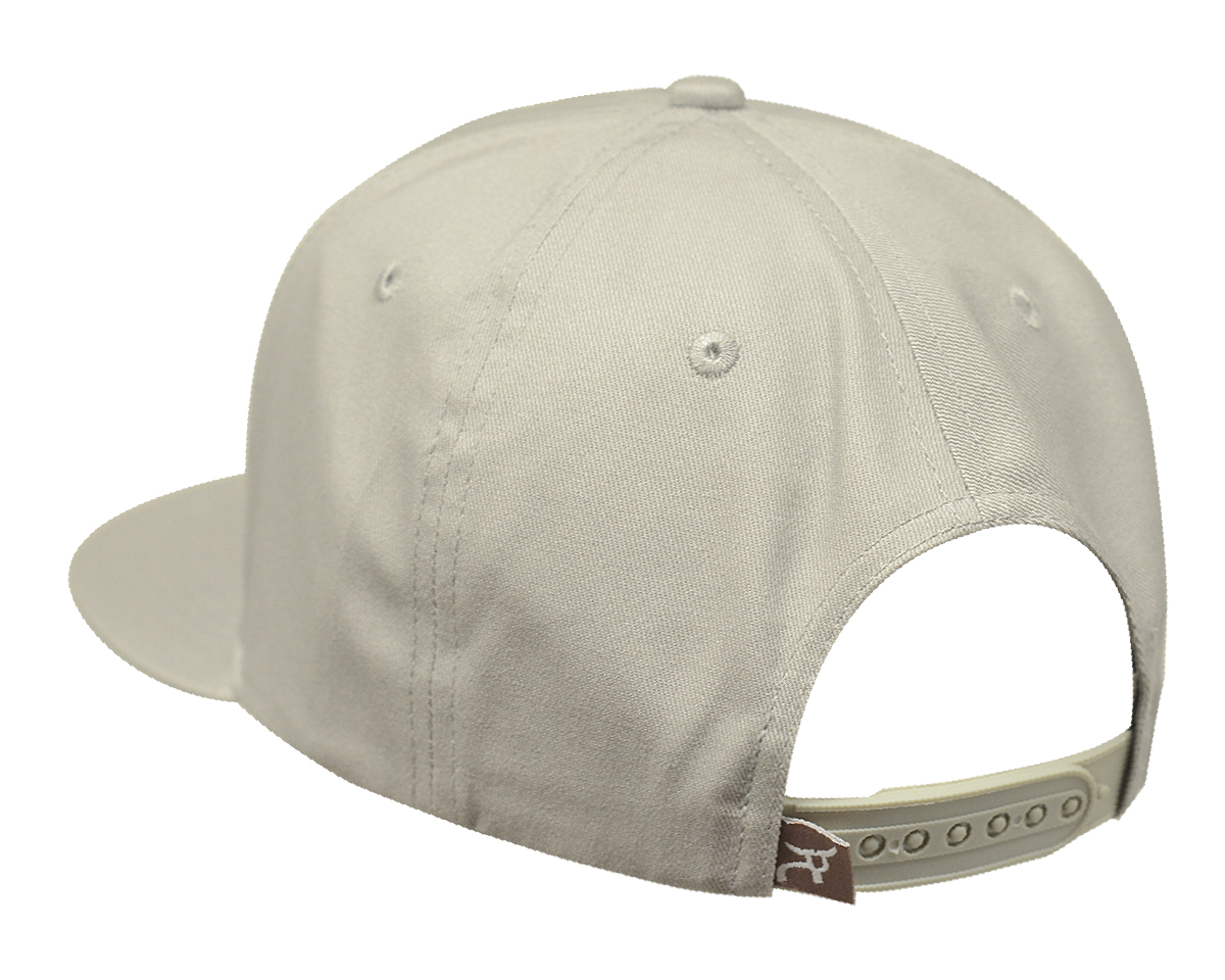 RS Gear Leather Patch Gray Flatbill Snapback