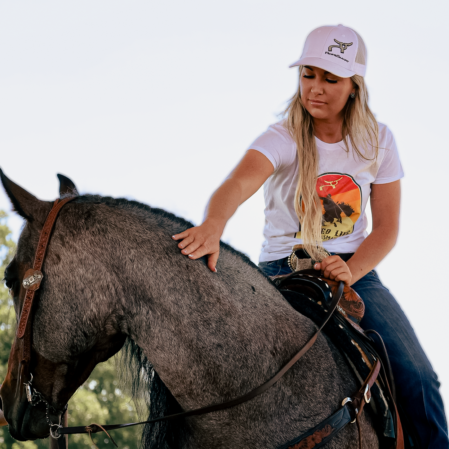 RopeSmart Fitted White Cap with Silver Logo