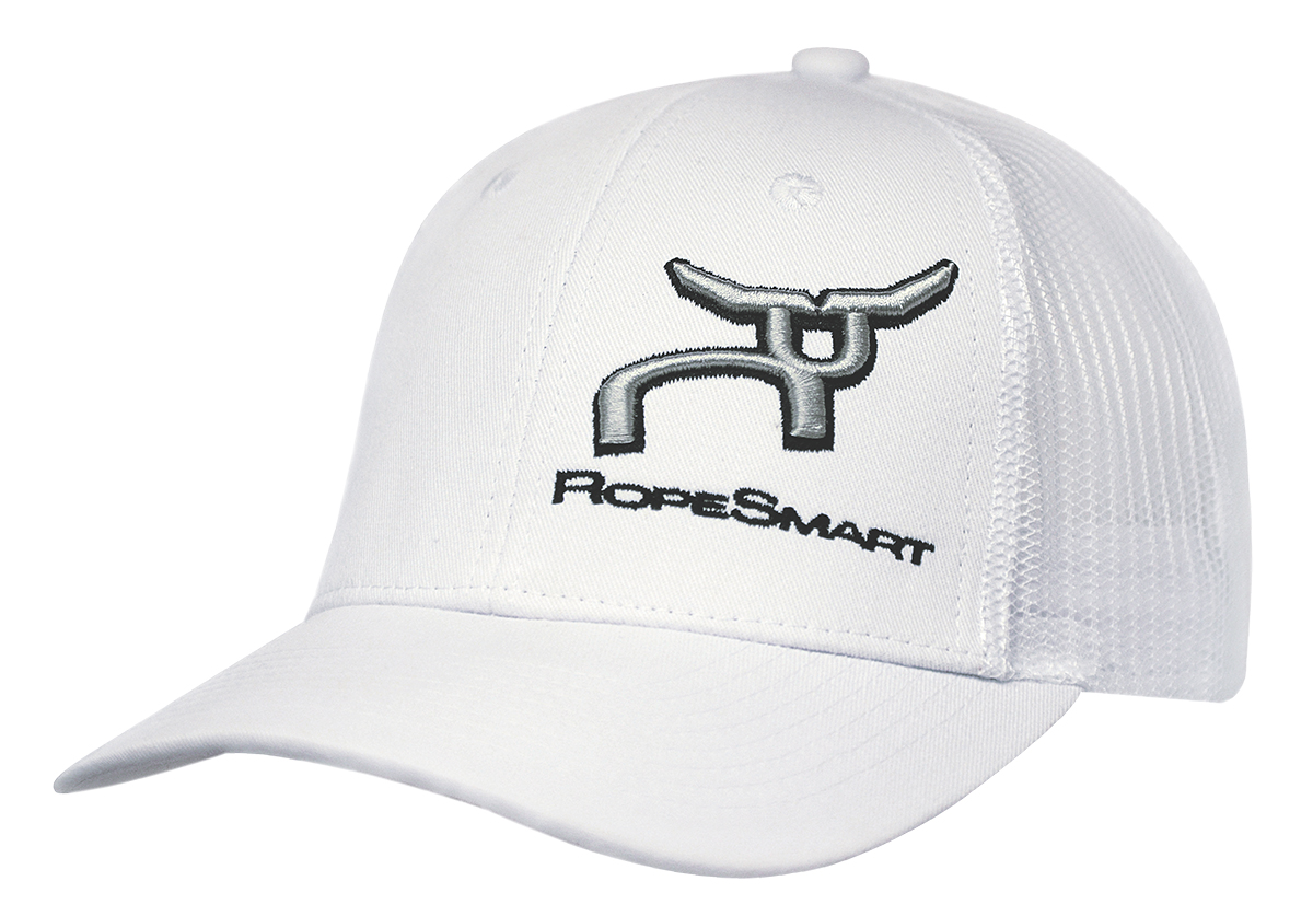 RS Fitted White Cap with Silver Logo