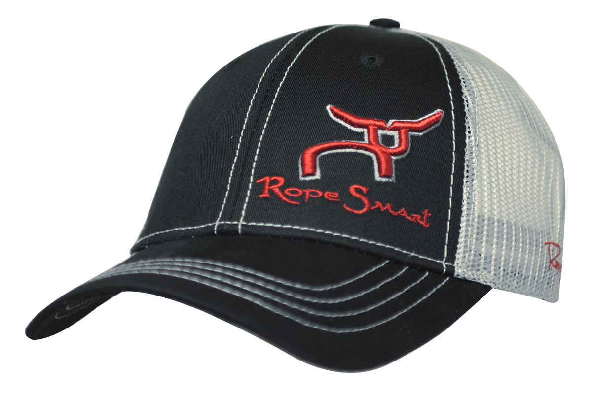 RS Retro Trucker Black & Gray Snapback with Red Logo