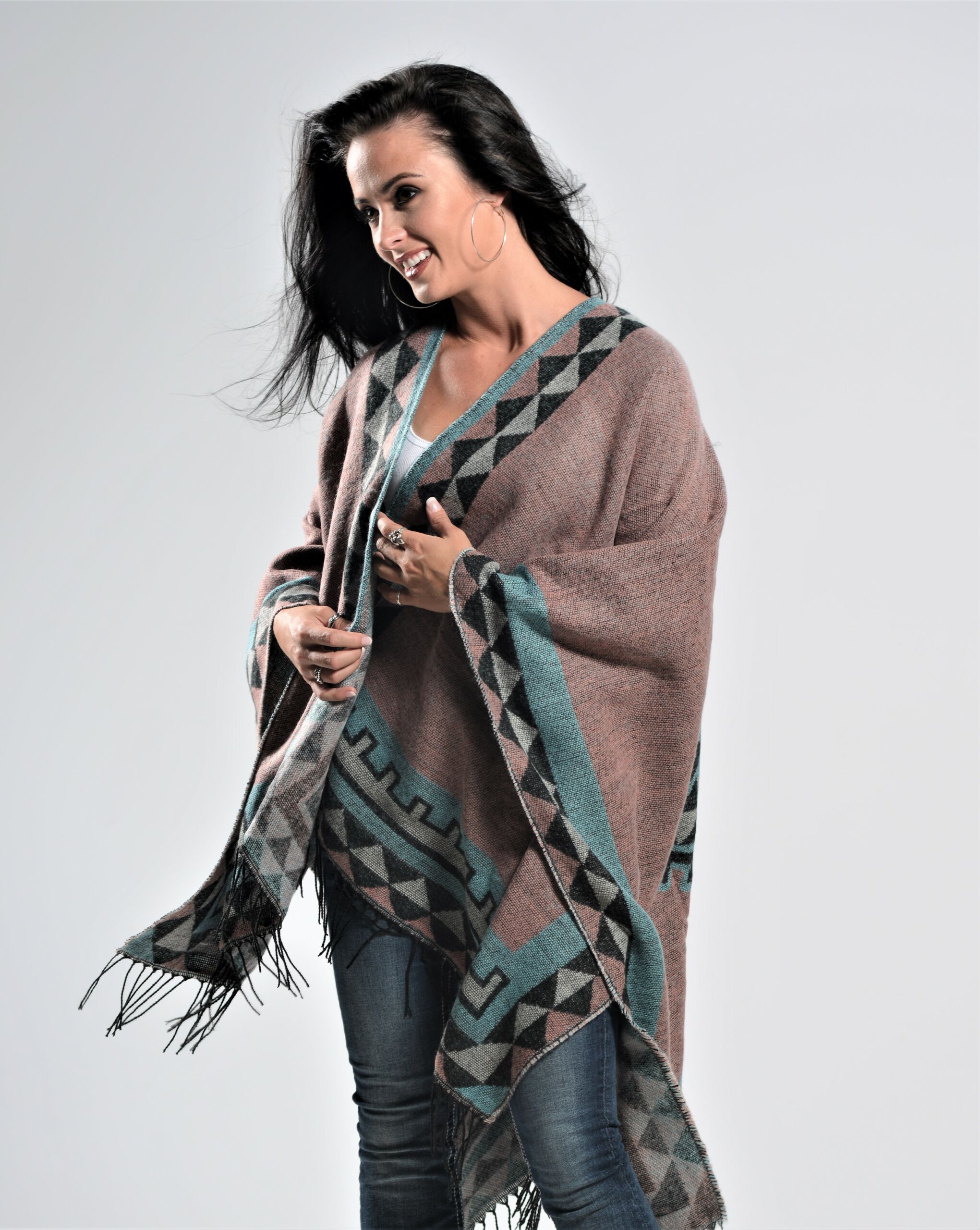 Varianna Mauve Knitted Shawl
