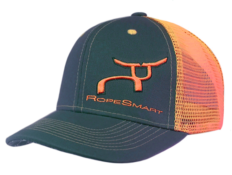 Rs Classic Trucker Fitted Charcoal and Neon Orange