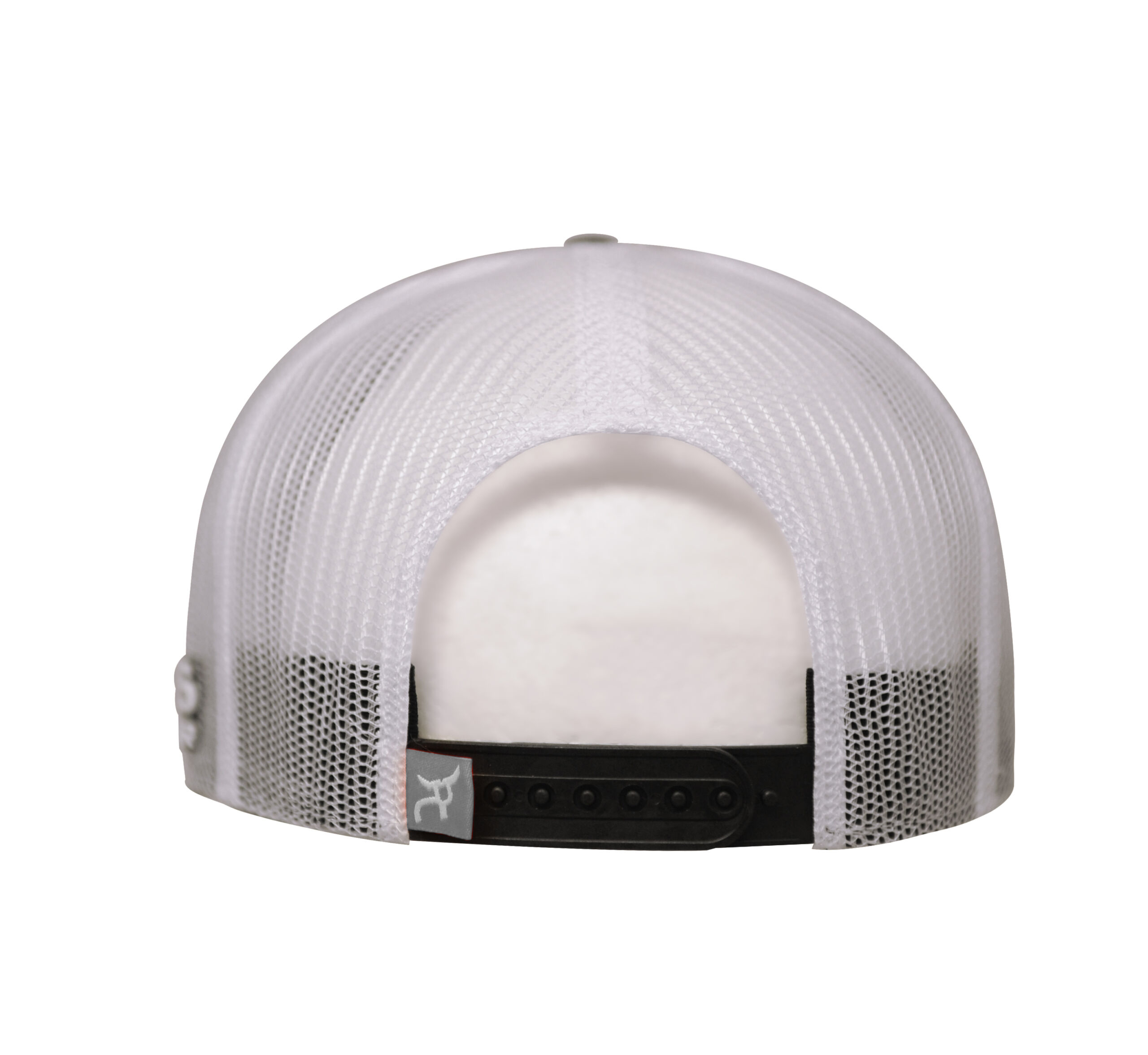 205-206 RopeSmart Classic Trucker Snapback with Black Embroidered Steer; Heather Red Crown, Black Bill w/ White Mesh