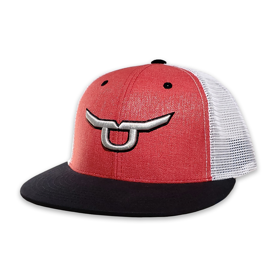 RopeSmart Solo Steer Logo Embroidered Red Snapback Cap
