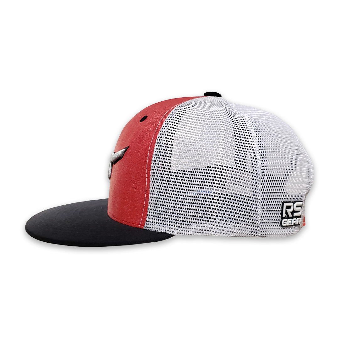 RopeSmart Solo Steer Logo Embroidered Red Snapback Cap