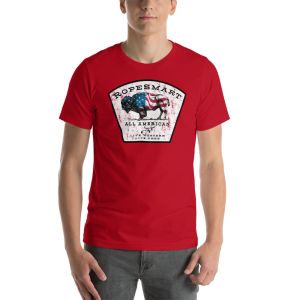 ropesmart all american bison patch t shirt 5 team roping