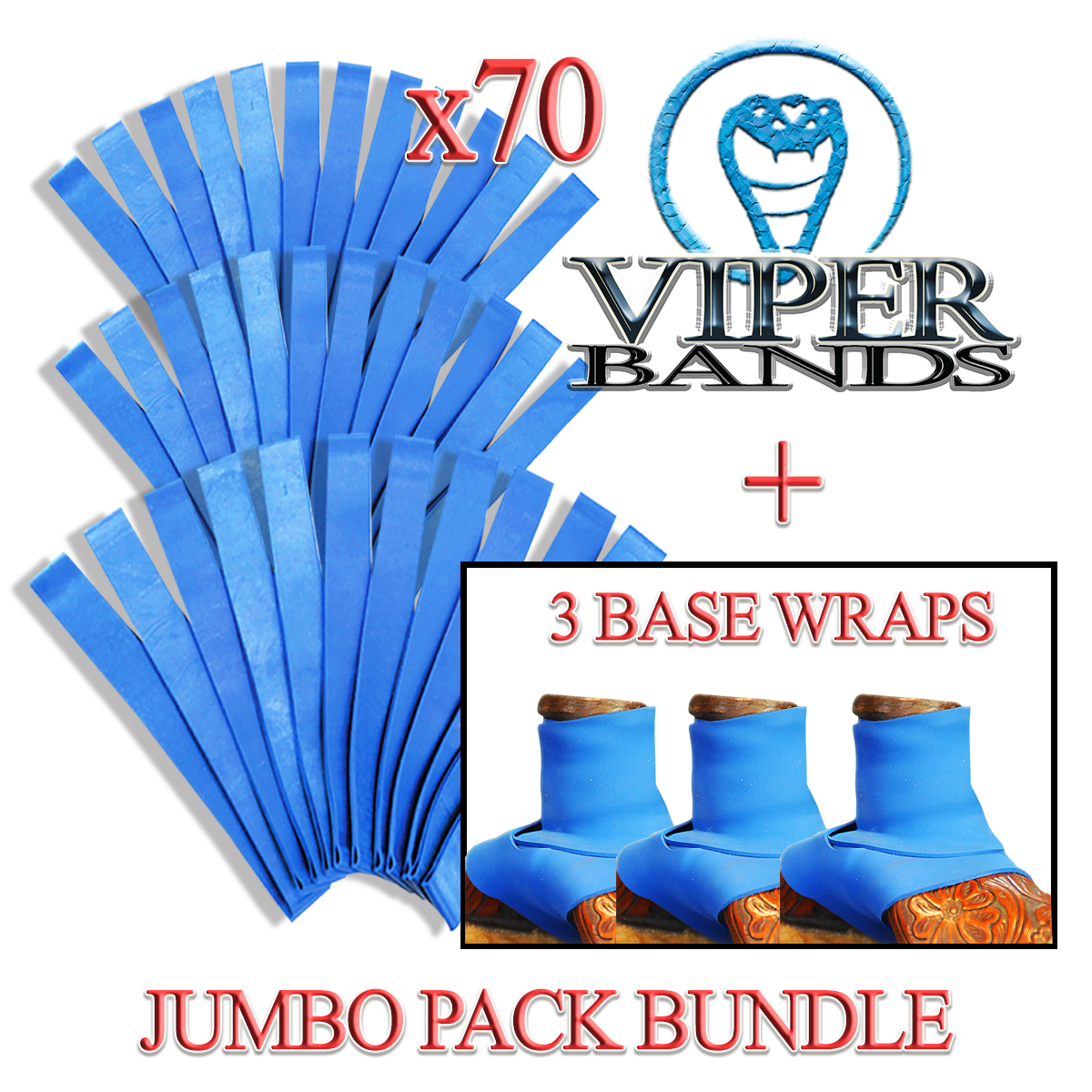 RopeSmart Dally Rubber - Blue Viper Jumbo Pack Bundle