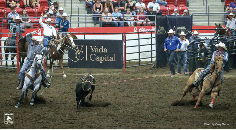 Summers wins first ever calgary stampede Rocky Mountain cup team roping championship