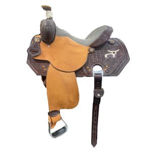 RopeSmart All Around - 1/2 Combo Aztec Steer/Lily-No Border-14.5"-Seat-Regular Fit