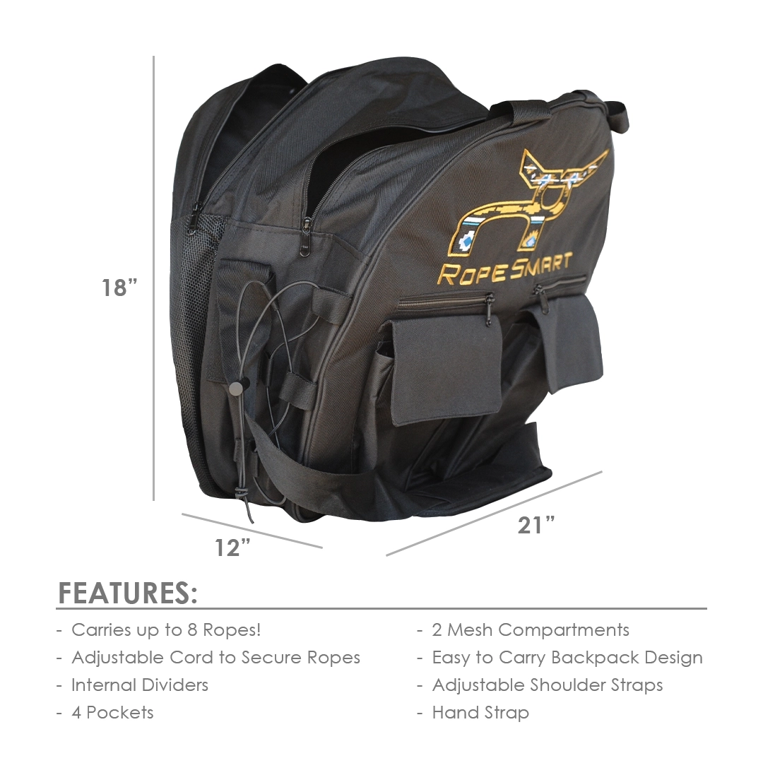 RopeSmart Black Desert Santa Fe Aztec Logo Roping Bag - Features
