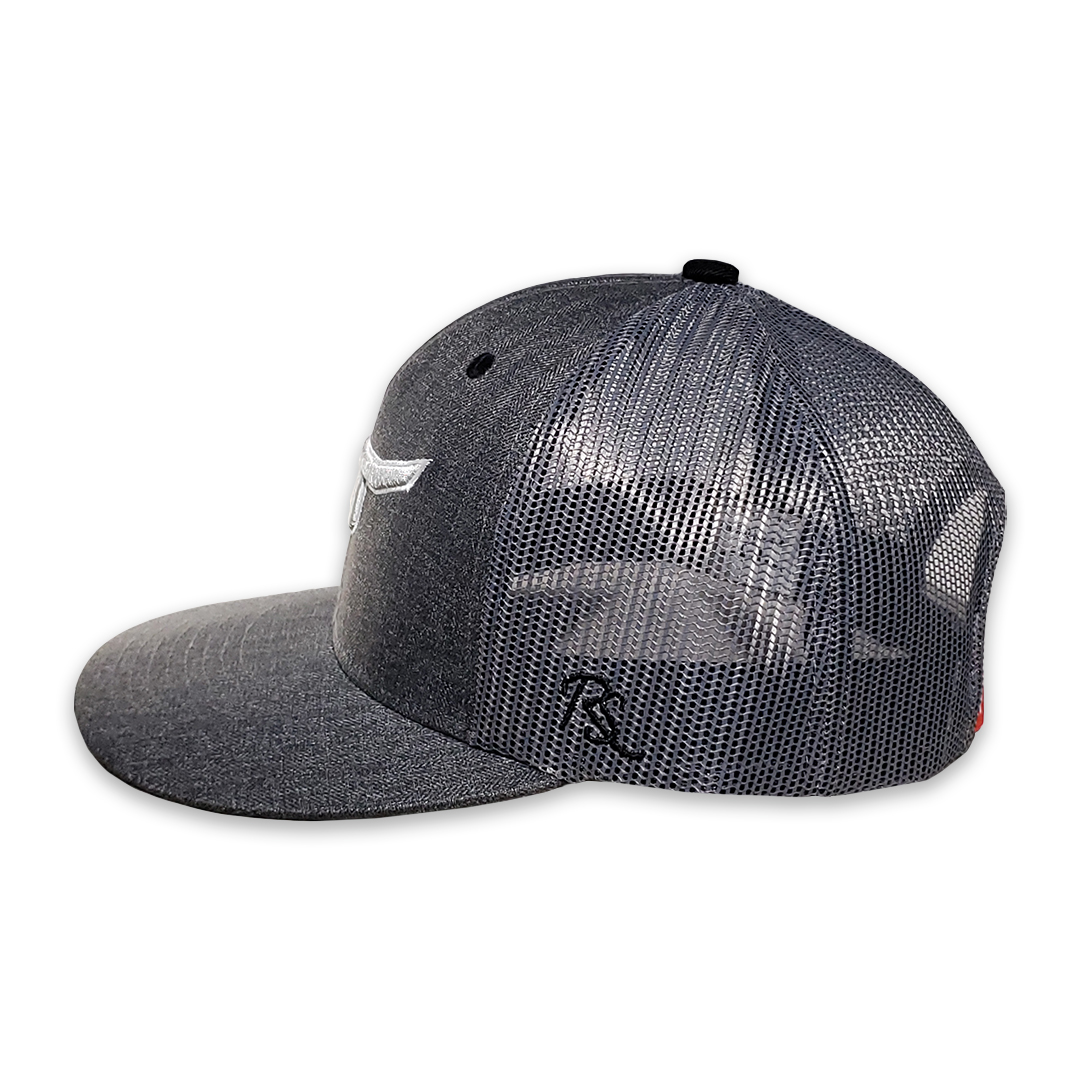 RopeSmart Classic Trucker Snapback With Silver Steer Cap