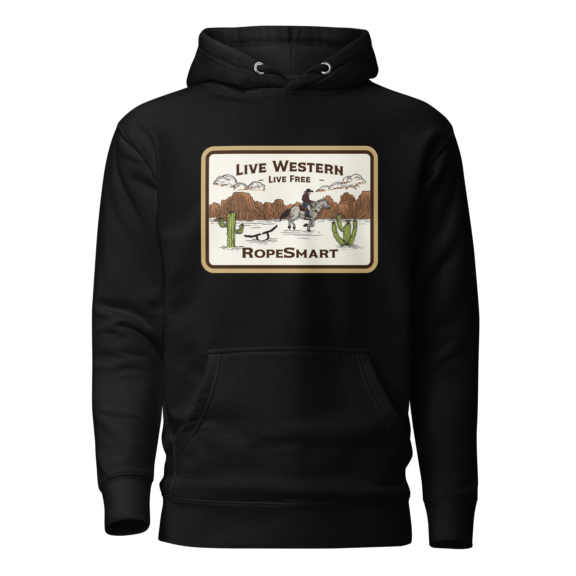 RopeSmart Cowboy Patch Pullover Hoodie