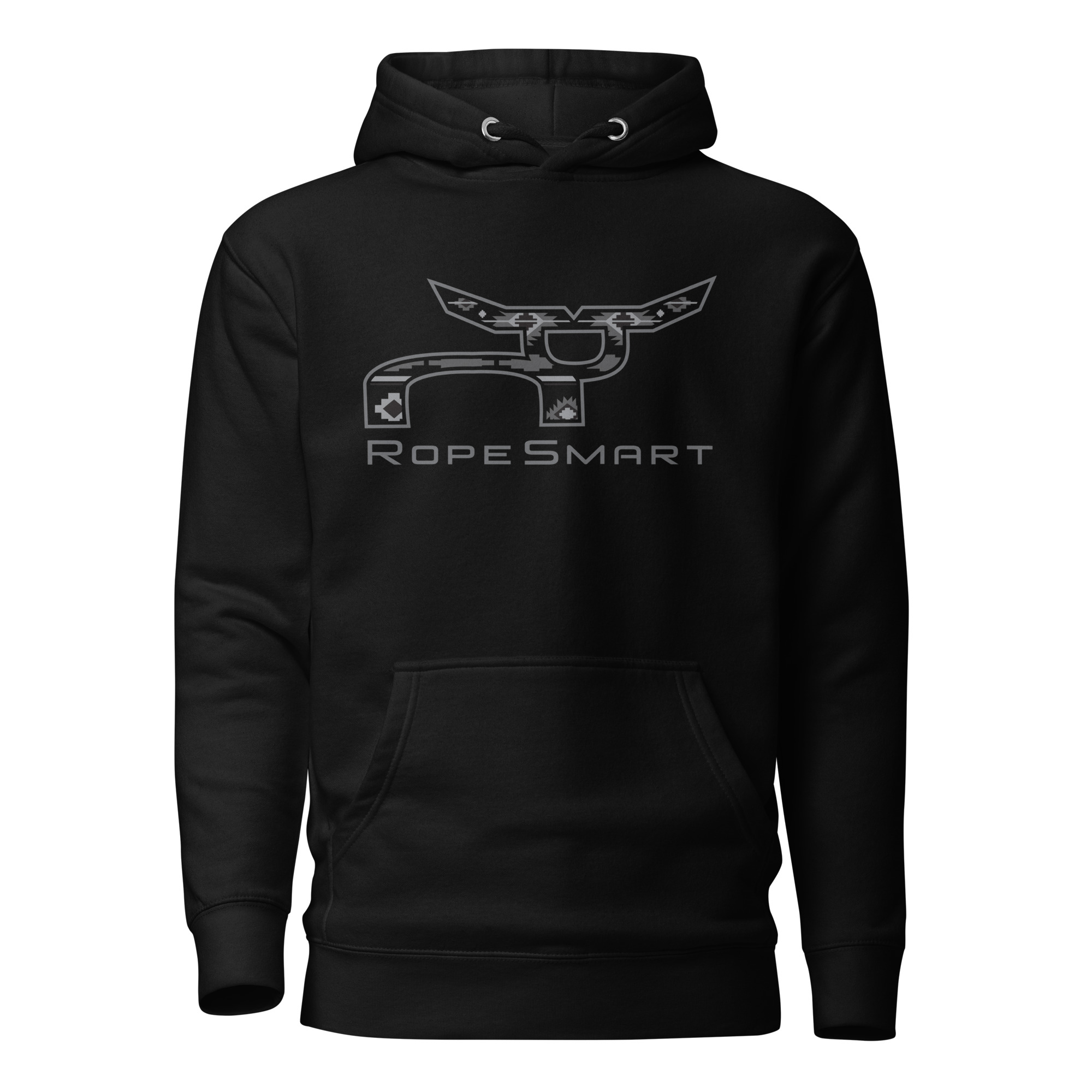 RopeSmart Monochrome Aztec Full Steer Logo Pullover Hoodie
