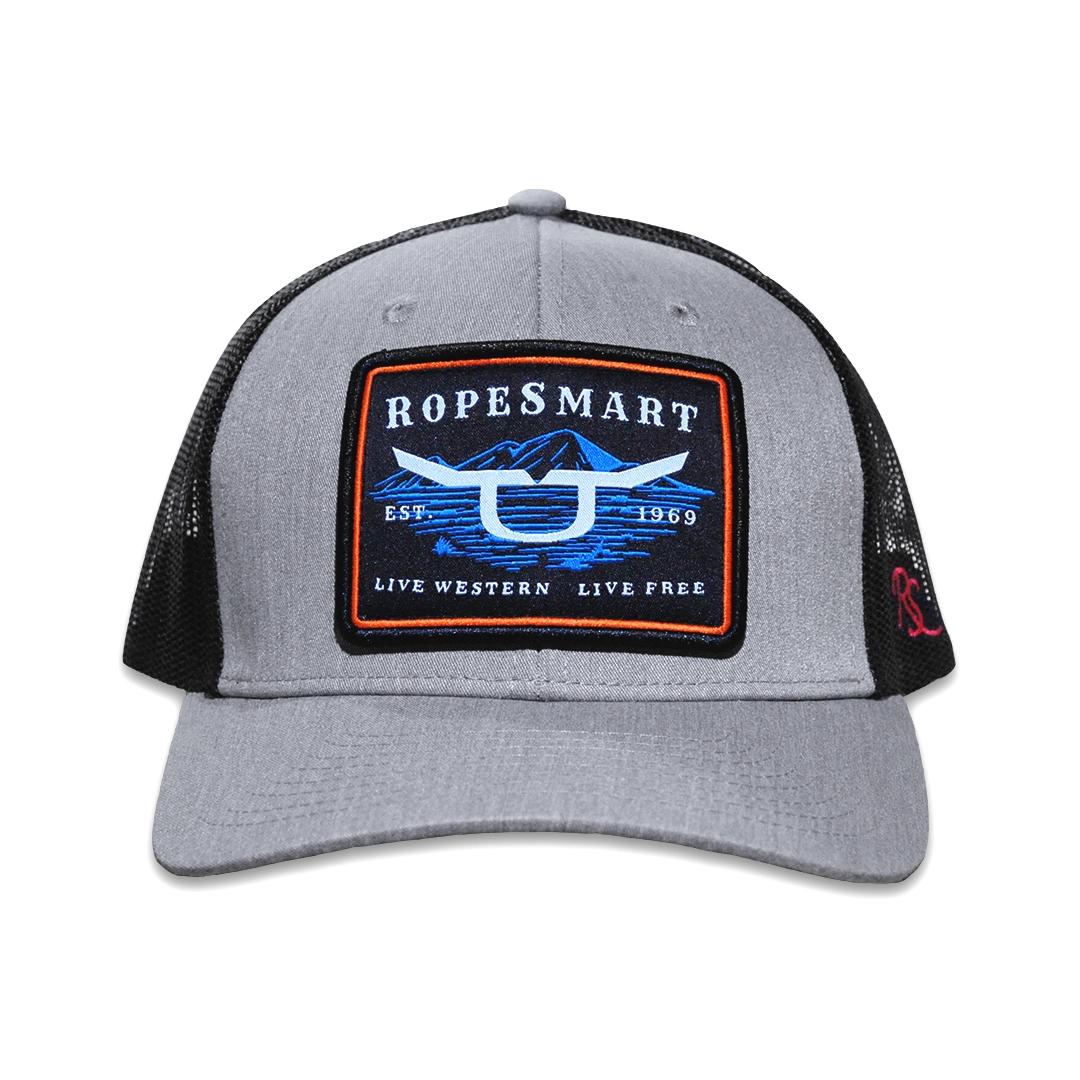 RopeSmart Death Valley Midnight Patch – Gray and Black Trucker Cap