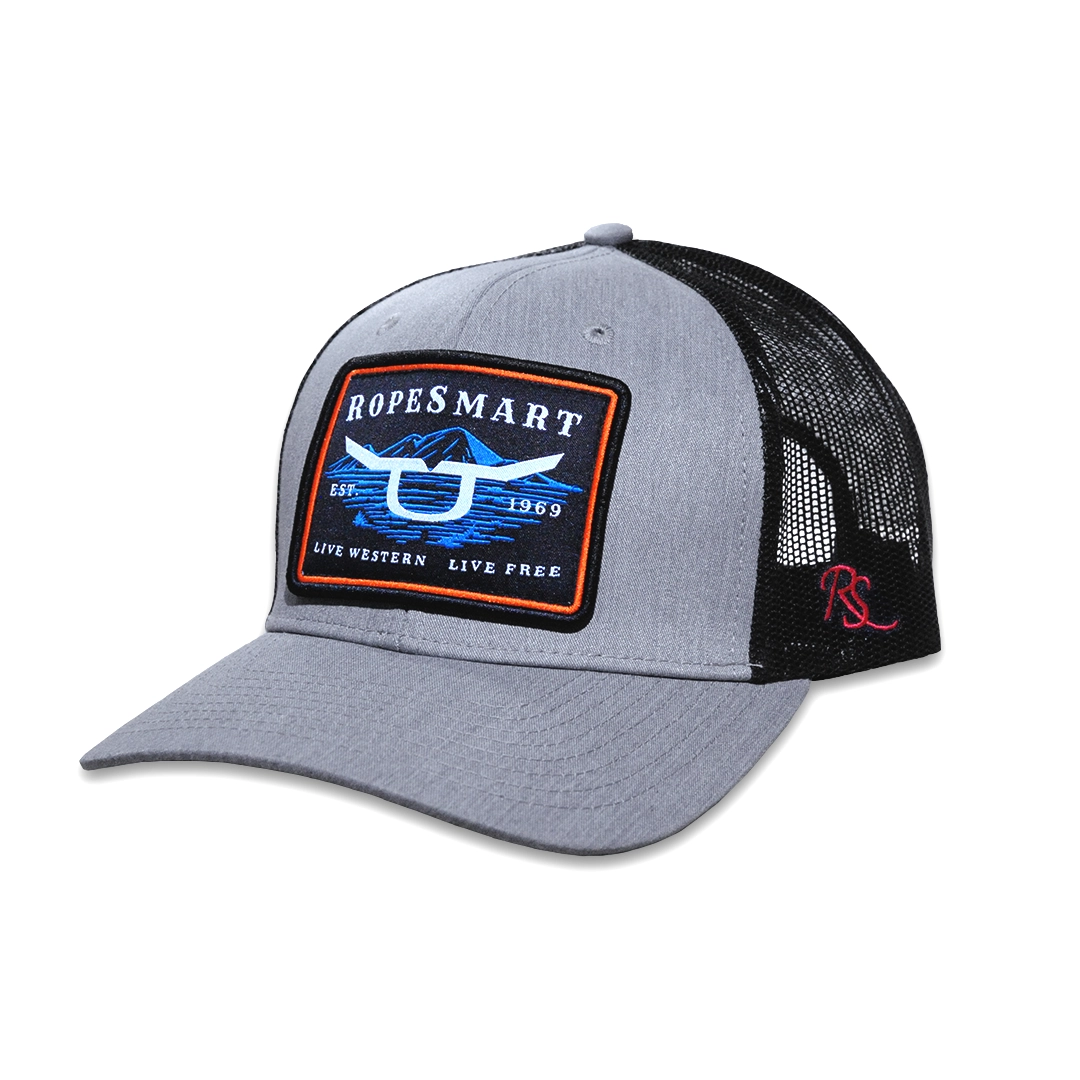 RopeSmart Death Valley Midnight Patch - Gray and Black Trucker Cap