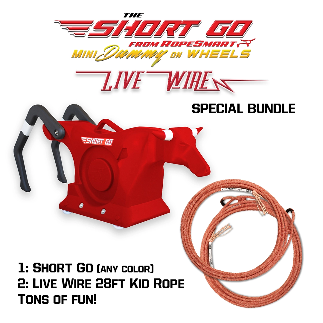 RopeSmart Short Go Roping Dummy On LED Wheels